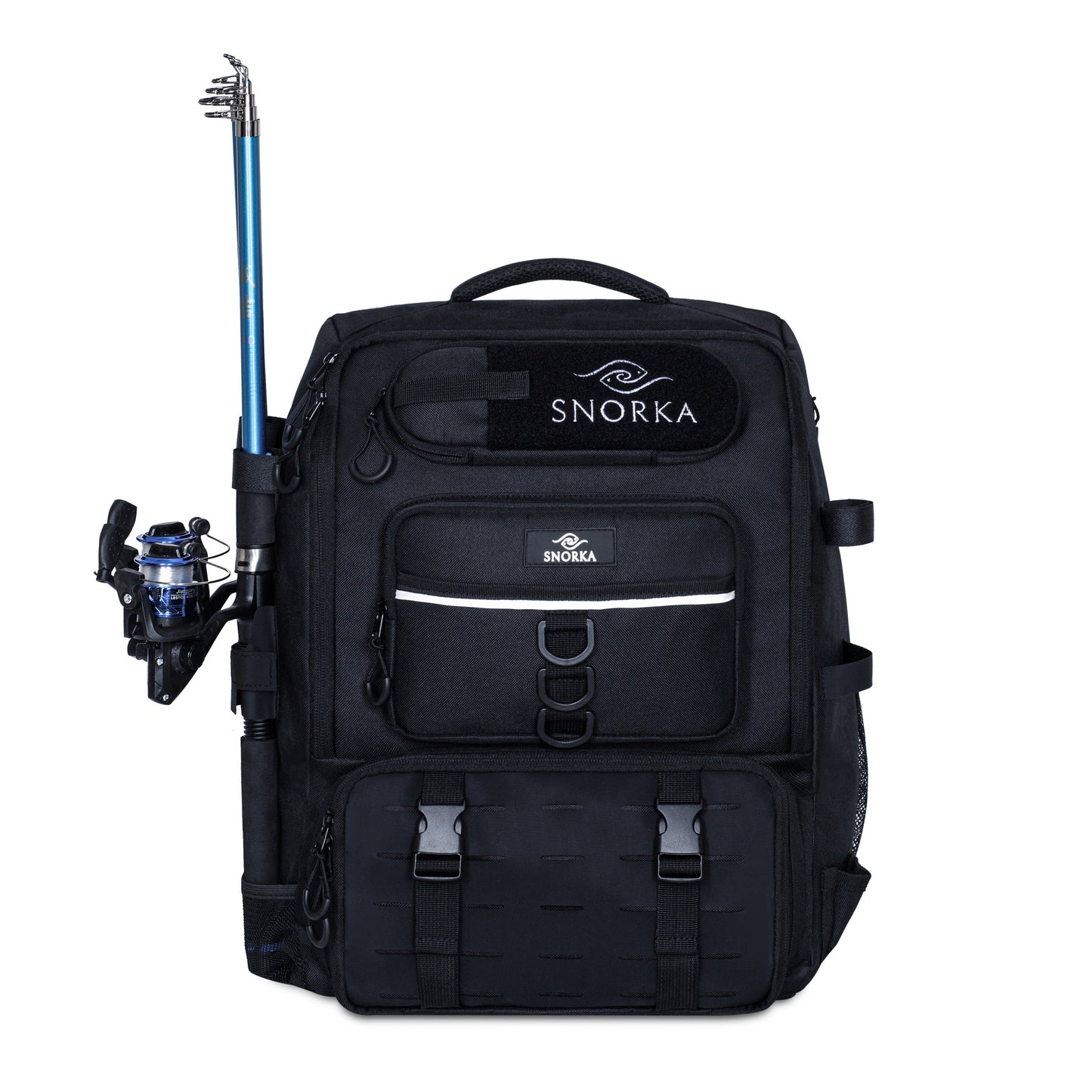 SNORKA Ultimate Fishing Backpack – Waterproof Angler Gear Pack with Insulated Cooler & Rod Holders